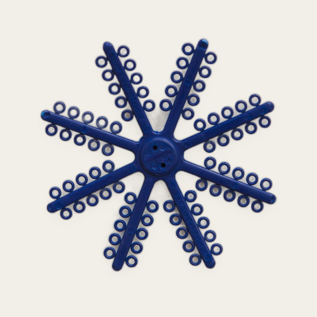 Radio-opaque dark blue separating stars 2