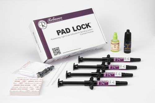Pad Lock® kit — push syringes without fluoride, Assure sealant 1