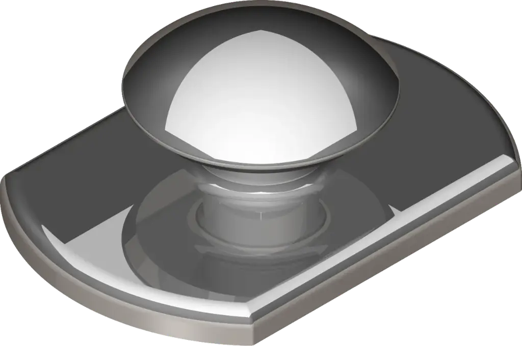 Button semi-flat low profile